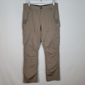 Dovetail Workwear Pants Womens 8 Khaki Ripstop Utility Cargo Carpenter 32x29